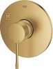 Bateria Essence jednouchwytowa do obsługi jednego wyjścia wody, brushed cool sunrise, montaż ścienny podtynkowy, głowica Ceramiczna 46 mm, metalowa rozeta, metalowa dźwignia 24057GN1